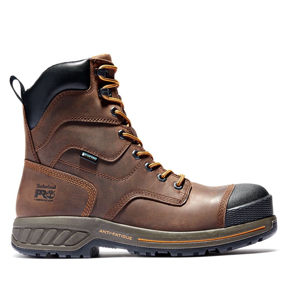 Timberland Mens Work Boots PRO® Helix HD 8" Comp Toe - Brown/Black - India ML2987301